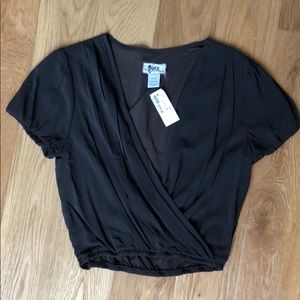 [NWT] Nightcap 70's Silk Wrap Blouse Gray